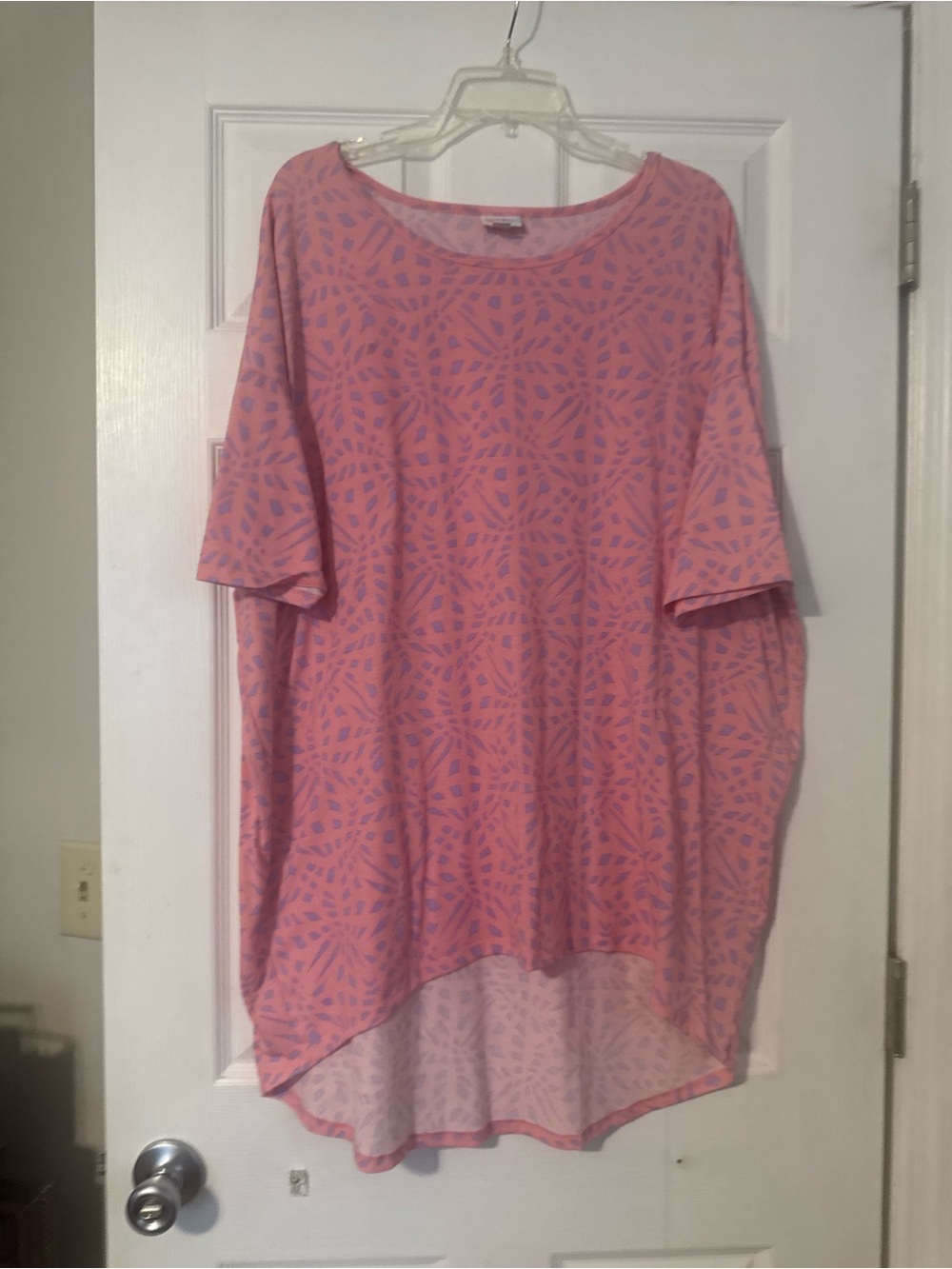 LuLaRoe Pink & Lavender Patterned High-Low Tunic